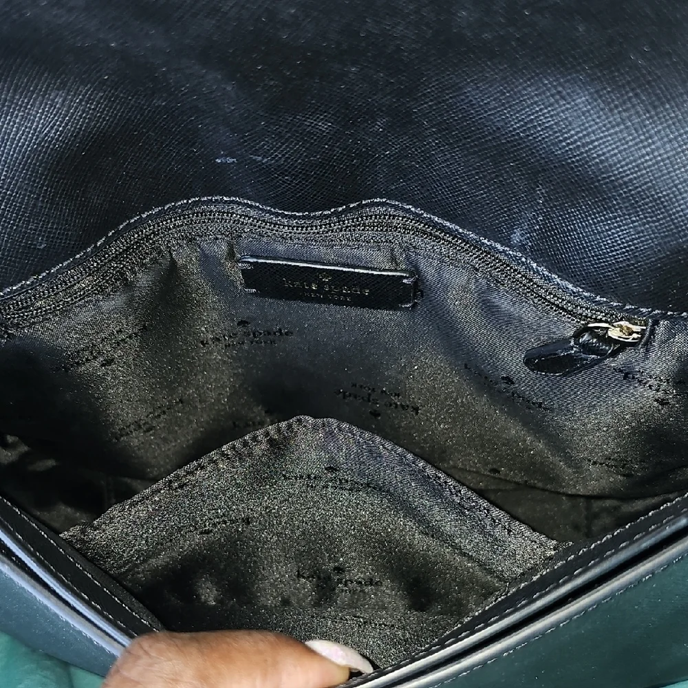 Kate Spade New York Staci Saffiano Leather Flap Shoulder Bag, Black - Picture 10 of 10